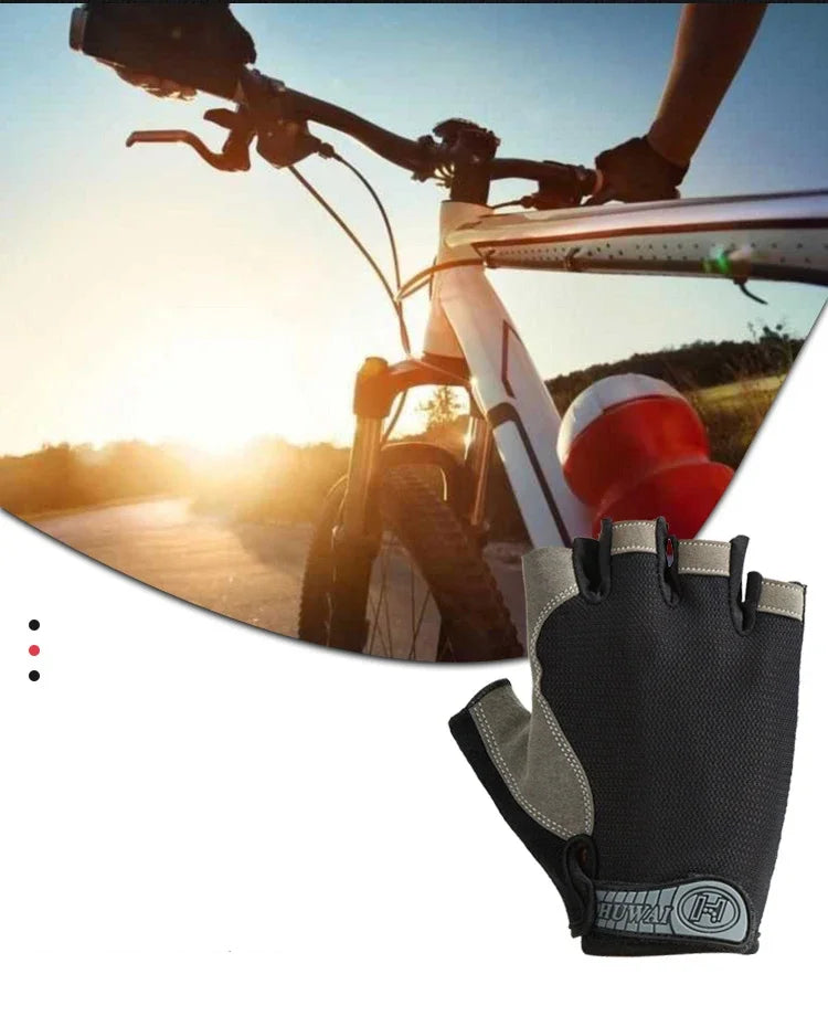 Half Finger Gloves Gym Fitness Anti-Slip Women Men Gel Pad Gloves Gym Cycling Fingerless Gloves Bicycle Accessories