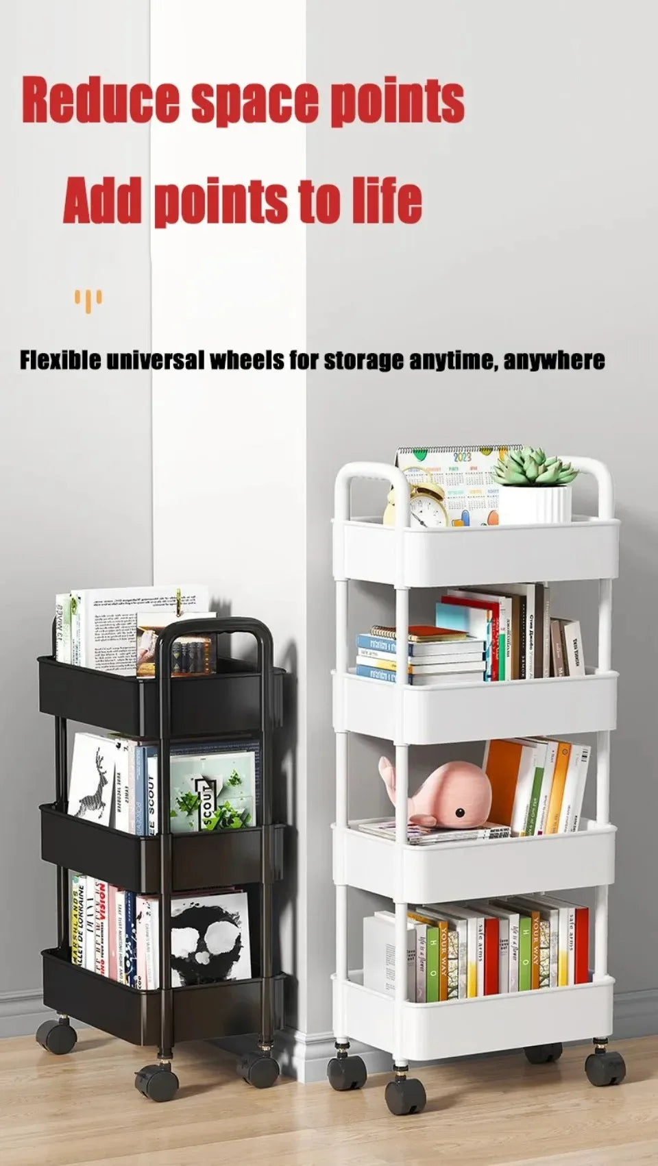 Mobile Storage Rack Trolley Household Kitchen Multifunctional Cart With Wheels Rack Bedroom Multi-Layer Storage Home Accessories