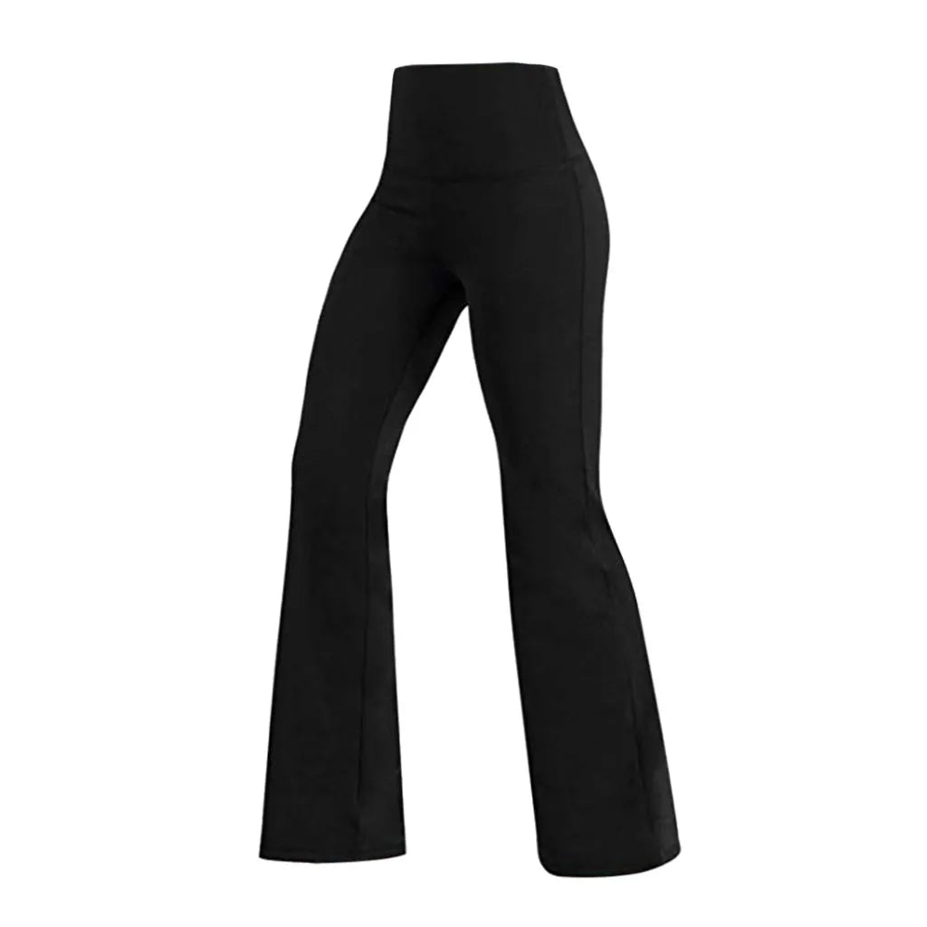 Women Flare Leggings High Waist Wide Leg Yoga Pants Seamless Fitness Workout Tights Gym Sports Trousers Casual Slimming Clothing