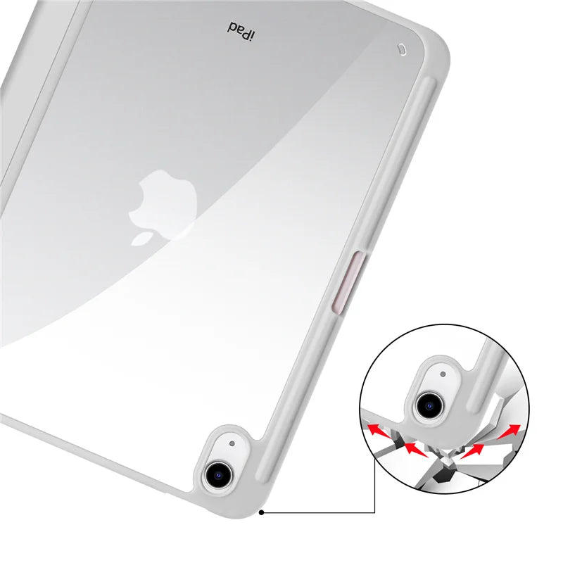 Case For iPad 10 2022 10th Generation 10.9 Clear Hard PC Back Shell Funda Capa For Apple iPad Air 6 5 4 Gen 7 8 9 10.2 10.5 inch