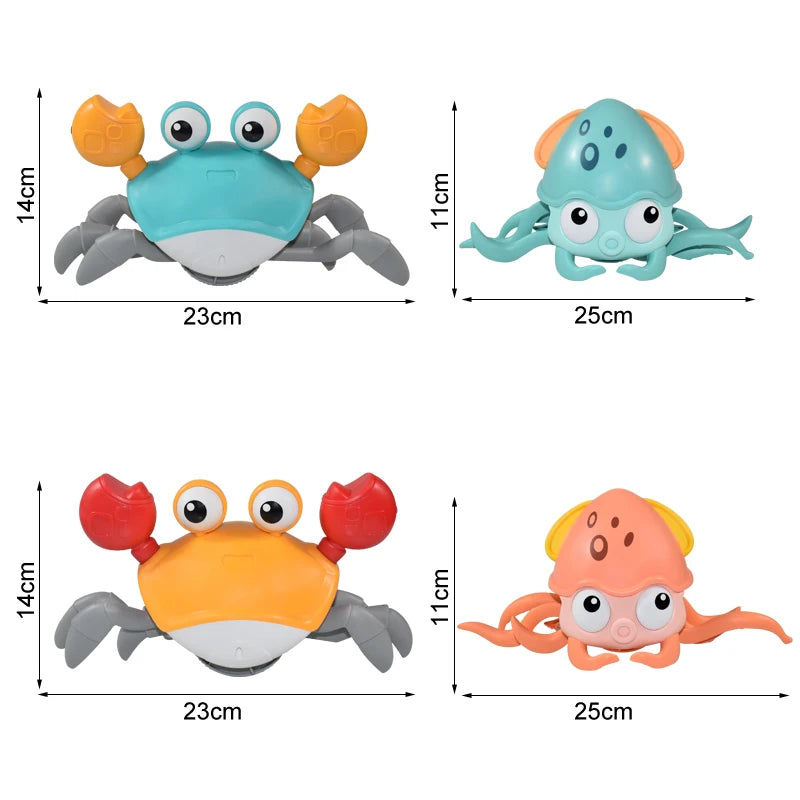 Kids Induction Escape Crab Octopus Crawling Toy Baby Electronic Pets Musical Toys Educational Toddler Moving Toy Christmas Gift