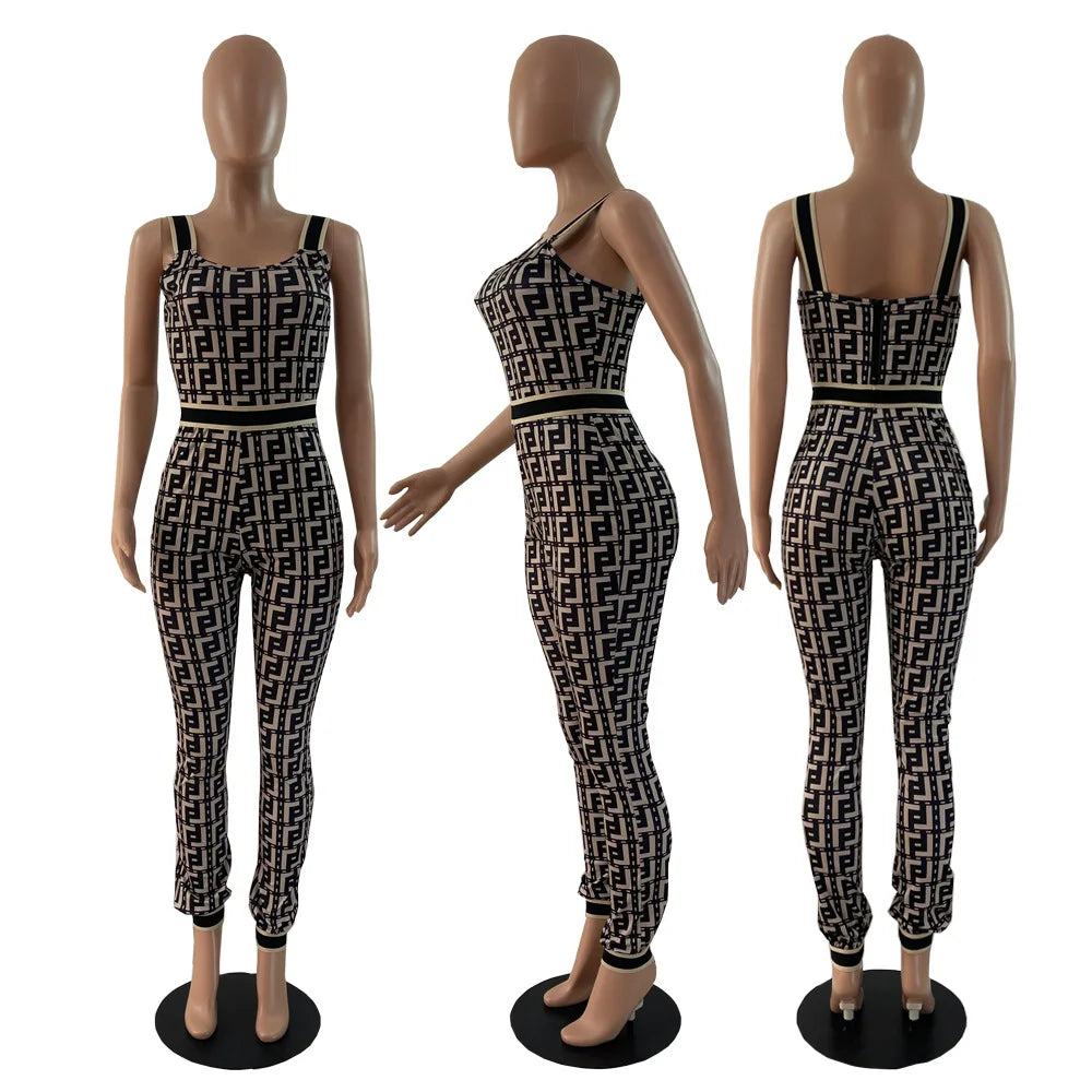 Jumpsuit Women 2024 High Quality Luxury Rompers Set