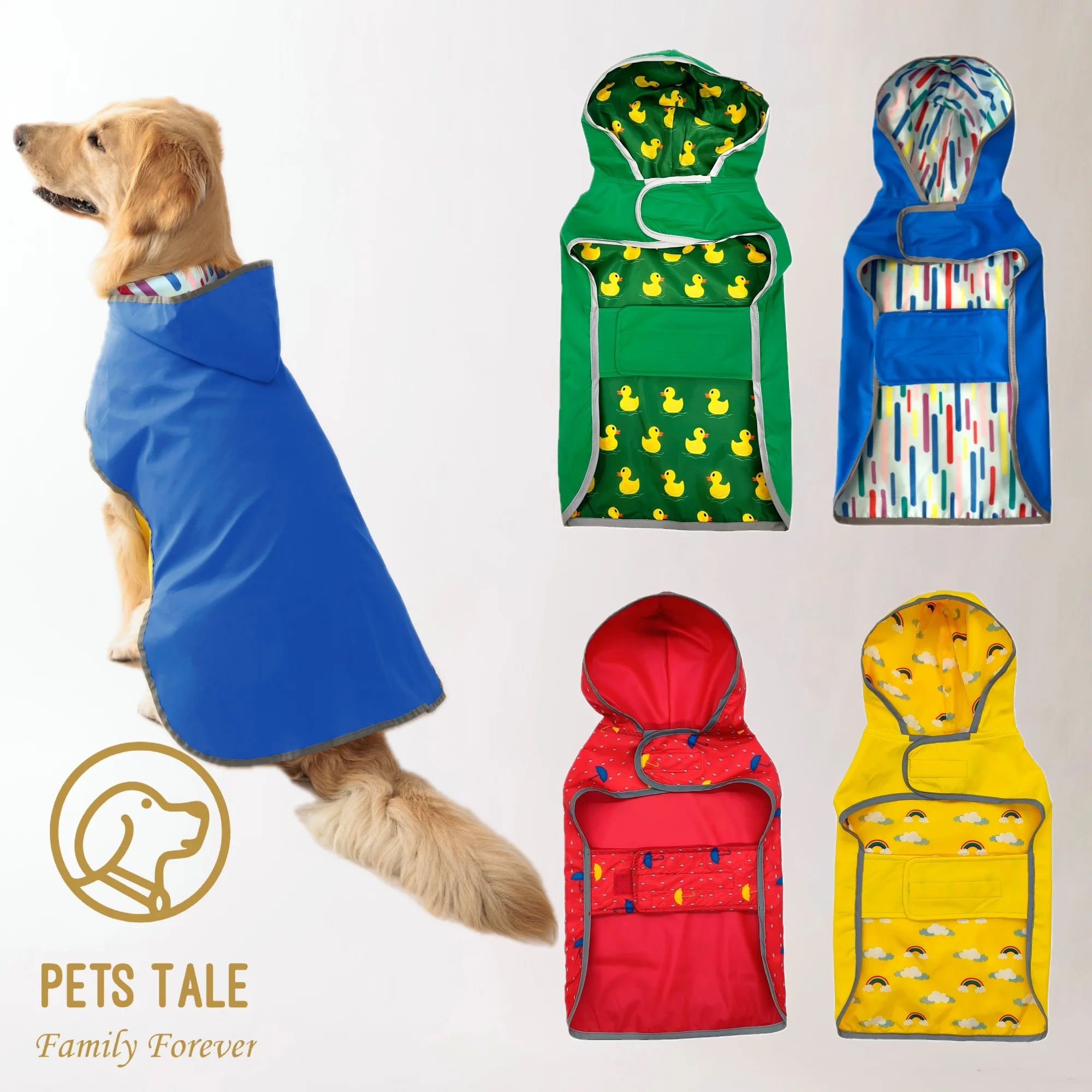 Keep Your Pup Dry & Stylish: Double-Layer Yellow Raincoat With Two-Way Wear!