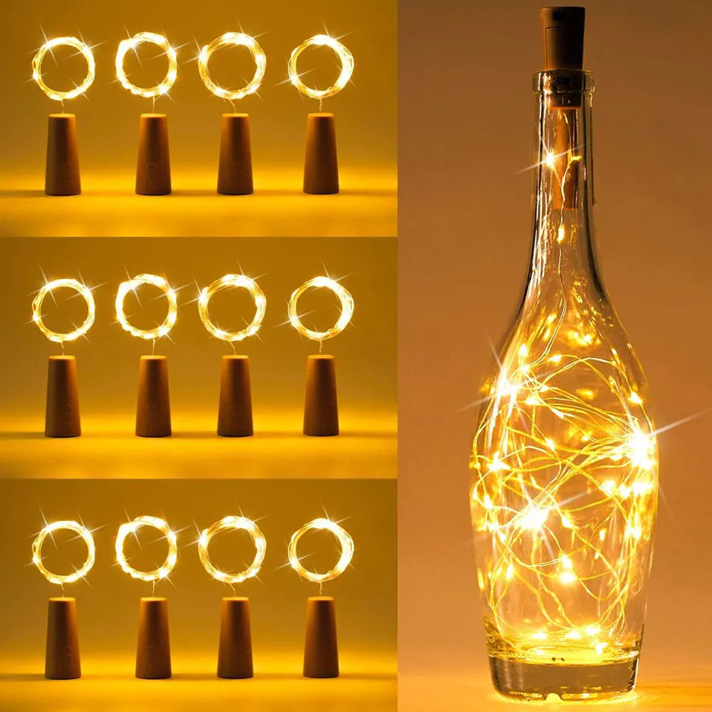 2M 20 LED Bottle Light Fairy Lights Cork Mood Lights Wine Bottle Night Light for Party, Garden, Christmas, Wedding Decoration