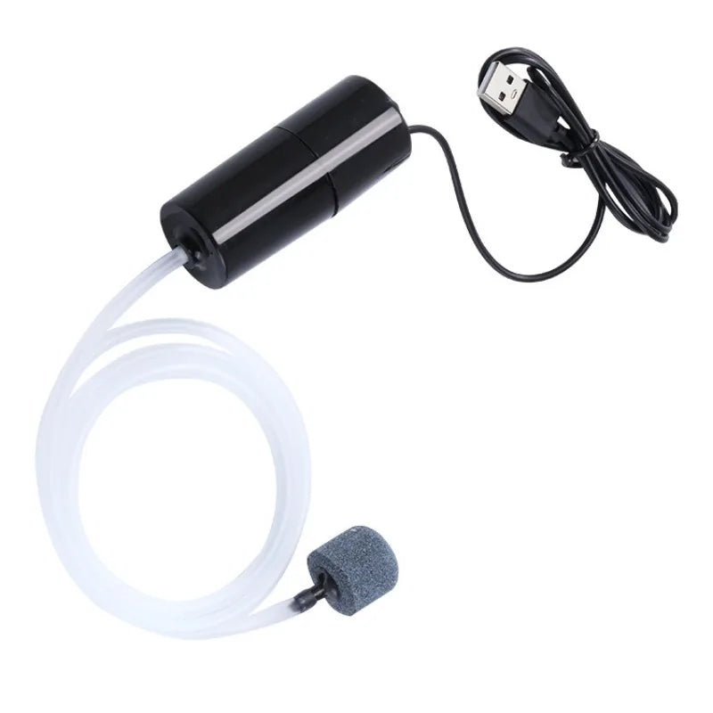 Aquarium Oxygen Air Pump USB Small Oxygenator for Fish Tank Silent Air Compressor Mini Aerator Portable Fish Tank Accessories