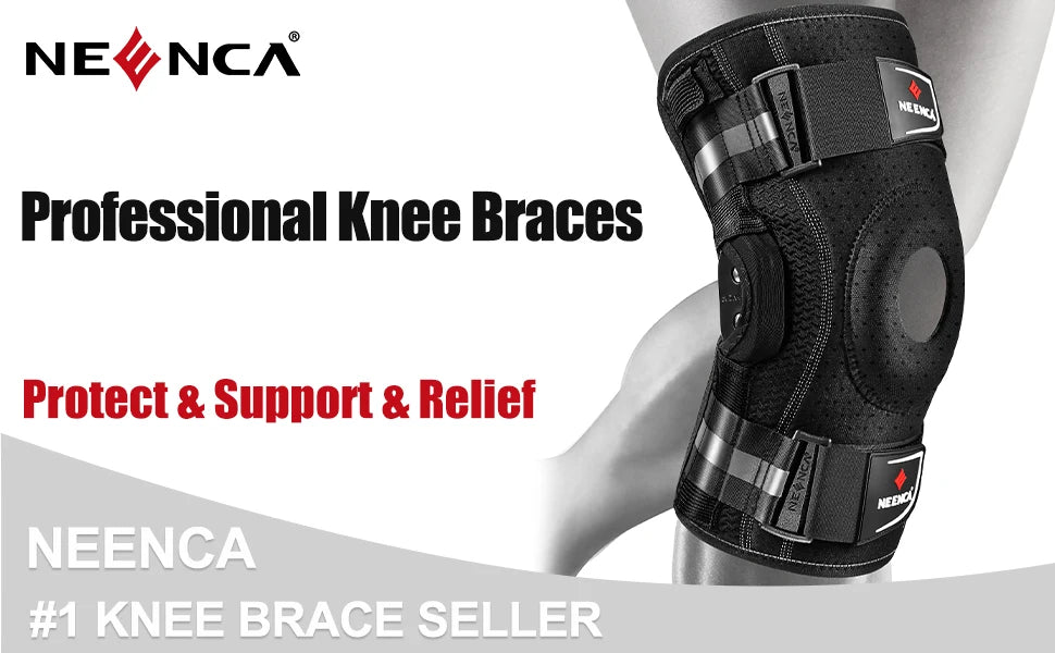 NEENCA Hinged Knee Brace for Knee Pain Knee Support with Side Stabilizers Joint Pain Relief Arthritis Meniscus Tear ACL PCL