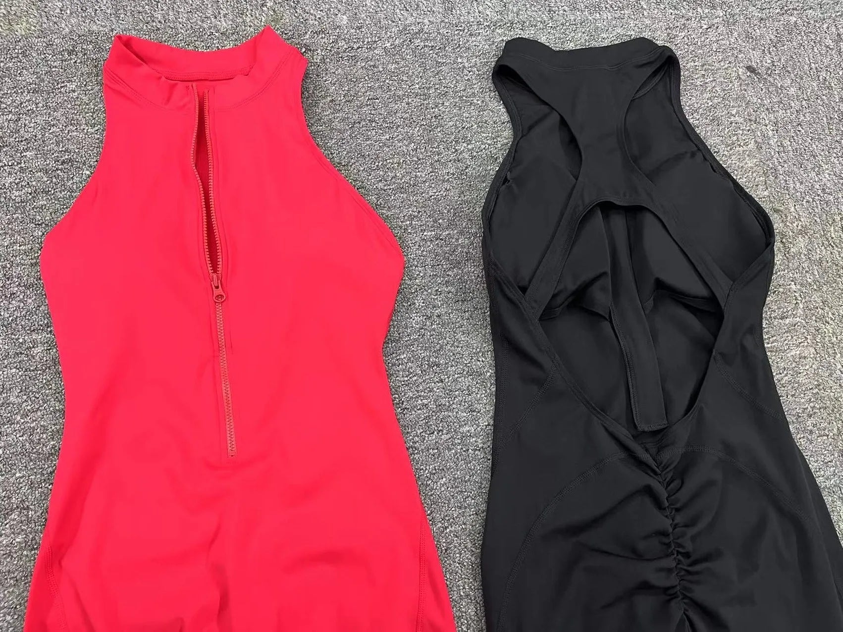 Sexy Hollow Backless Scrunch Sporty Jumpsuit Raises Butt Woman Gym Set One Piece Sport Suit Sleeveless Zip Yoga Fitness Overalls