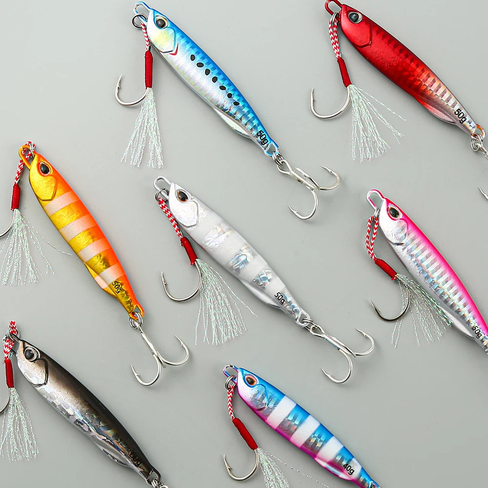 2021 Japen Metal Cast Jig Spoon 10/15/20/30/40/50g Shore Casting Jigging Fish Sea Bass Fishing Lure Artificial Bait Tackle