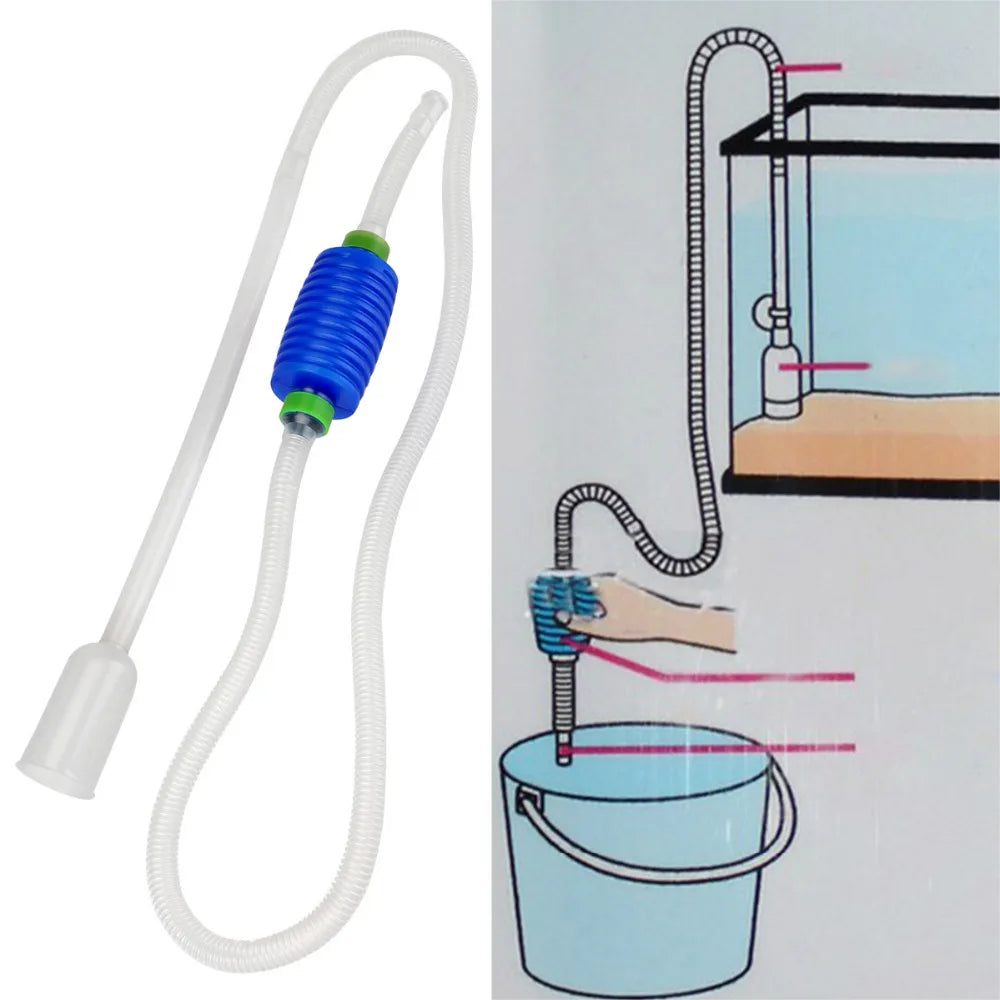 Aquarium Siphon Fish Tank Syphon Vacuum Gravel Water Filter Cleaner Siphon Pump Manual Cleaner ChangerSafe Vacuum