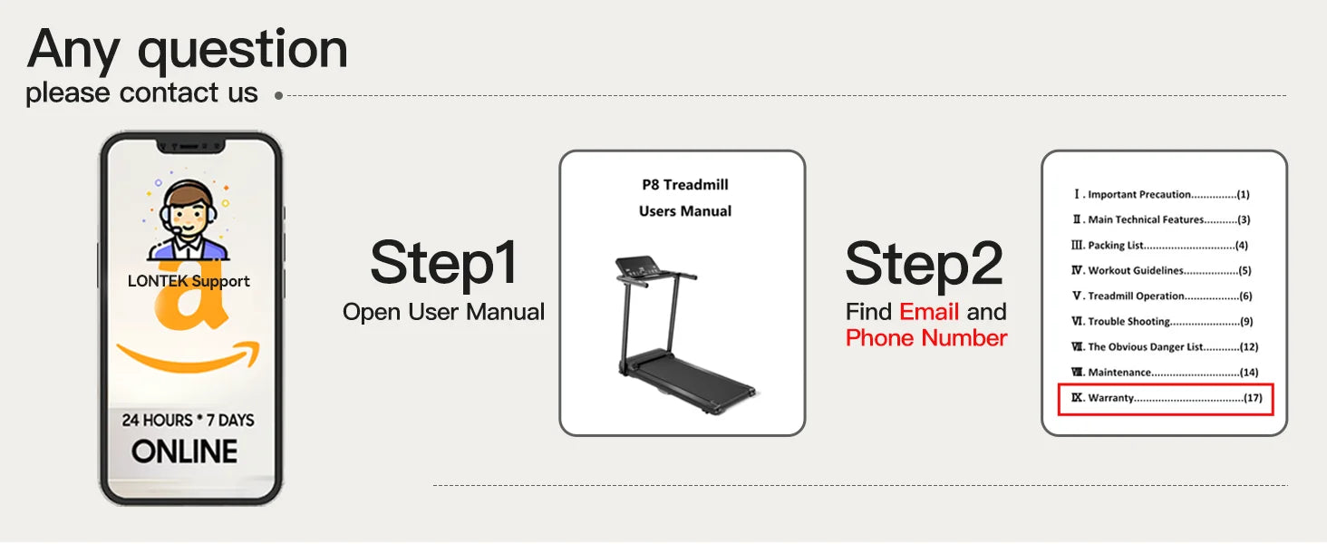 3.0HP Quiet Brushless Folding Treadmill with Heart Rate Sensor, Dual Cushion System, 300lbs Weight Capacity