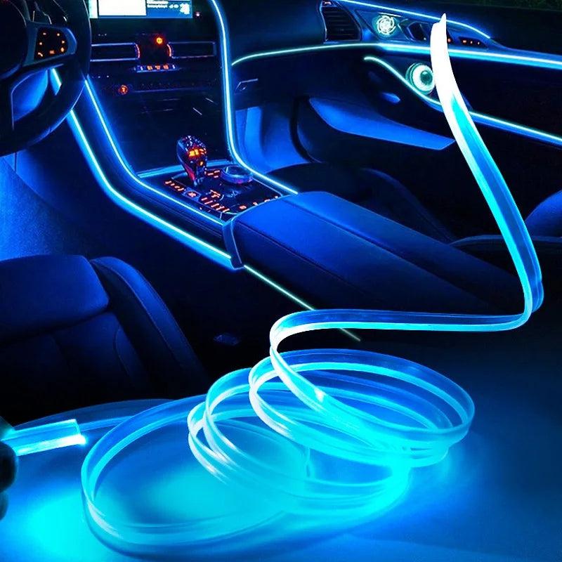 LED Car Interior Decoration Light EL Wiring Neon Strip For Auto DIY Flexible Ambient Light with USB Drive Ambient Lamp