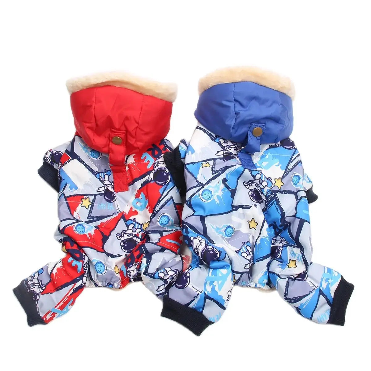 Boy Dog Cat Warm Jumpsuit Hoodie Windbreak Apparel Pet Puppy Winter Coat Jacket Outfit