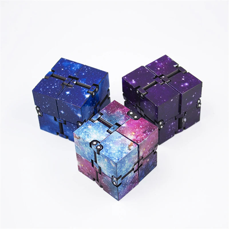 Infinity Magic Cube Starry Sky Square Puzzle Toys Four Corner Maze Toys Children Adult Decompression Relaxing Hand-Held for ADD