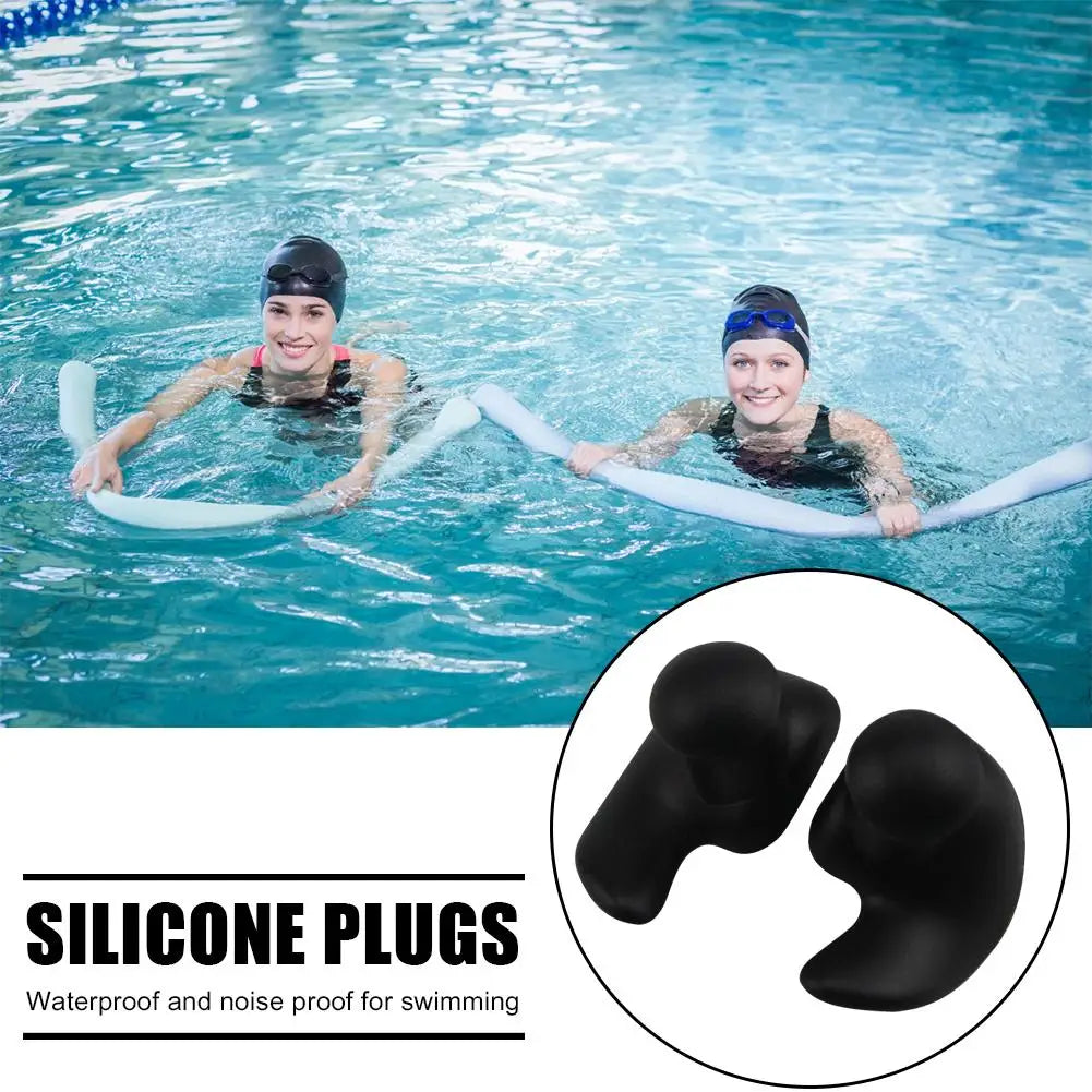 1 Pair Waterproof Soft Earplugs Silicone Portable Ear Plugs Swimming Accessories Durable Earplugs Classic Delicate Texture