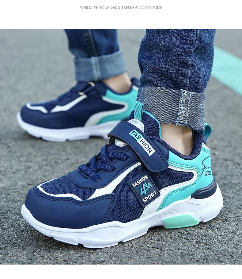 Kids' Sneakers Children Casual Sports Shoes for Boys Breathable Summer Mesh Kids Hook&Loop Students Girls School Running Shoes