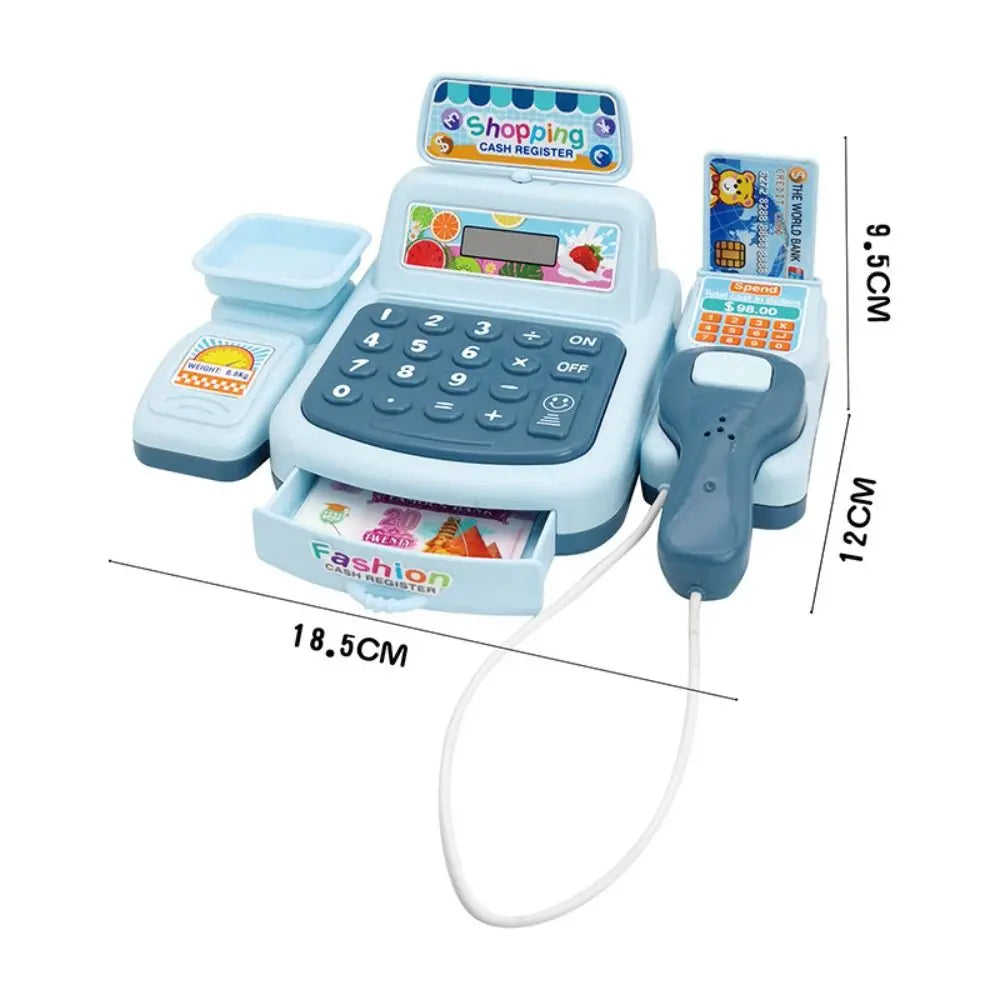 Mini Convenience Store Cashier Electric Pretend Play Kid Toy Children's Simulation Supermarket Cash Register Play House Toys