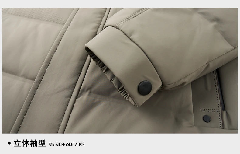 YX-2602 Winter New Men's Short Down Jacket Thickened And Velvet Warm Brand Authentic Business And Leisure White Duck Down Top