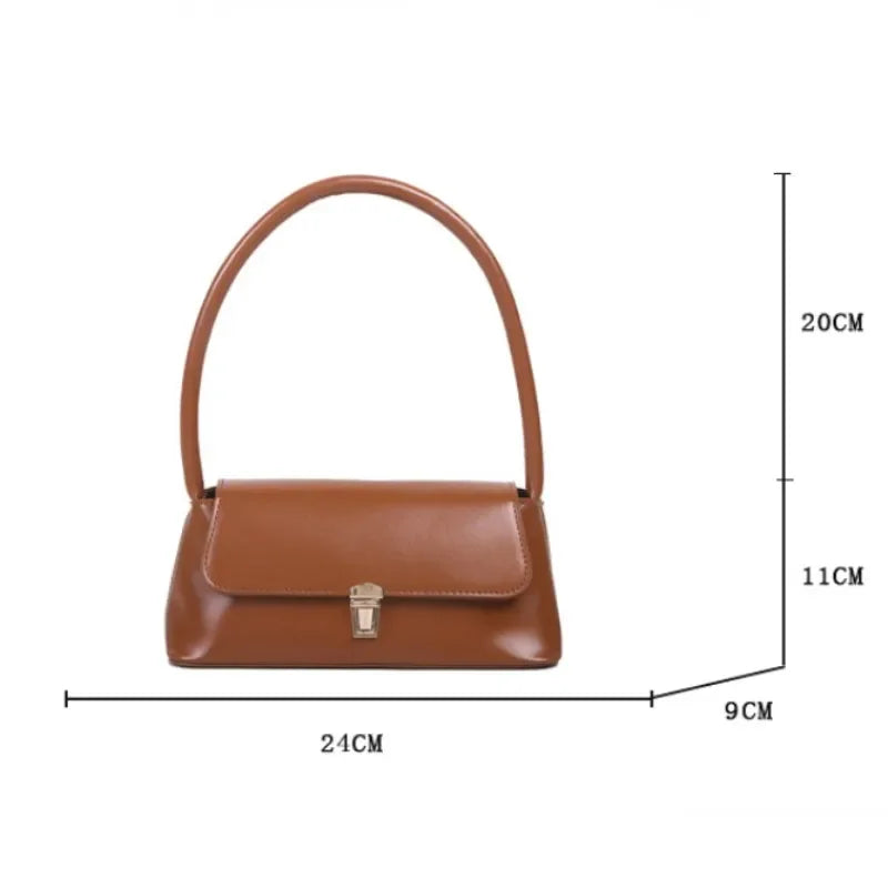 2024 Popular Retro Niche Baguette Shoulder Bag French Bag Western Style Portable New Tide Fashion Handbag Armpit Women's Bag