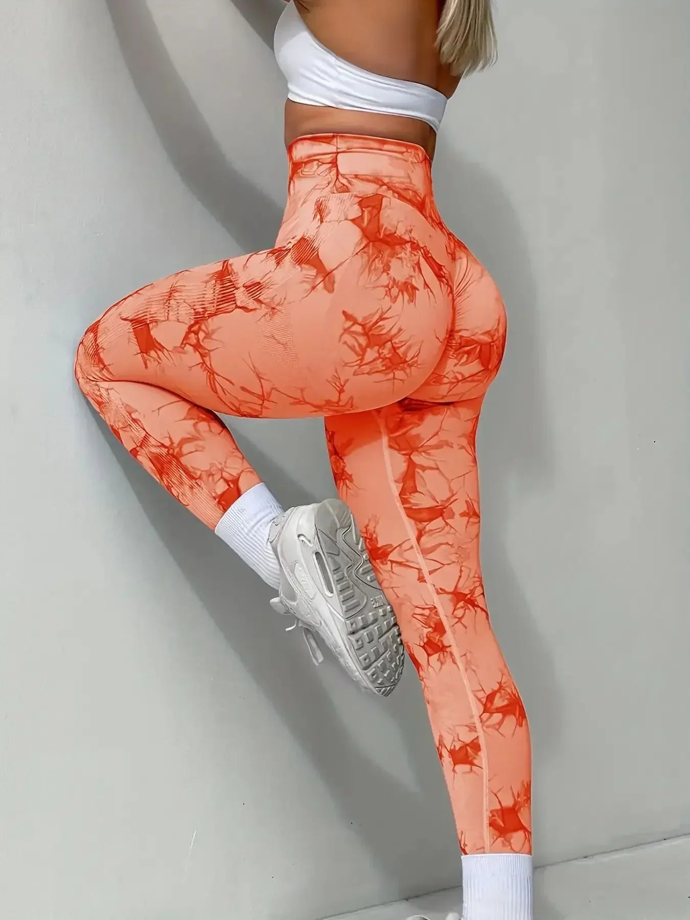 Women's Tie-Dye Seamless Peach Butt High Waist Butt Pants Stretch Fitness Yoga Pants Gym Leggings