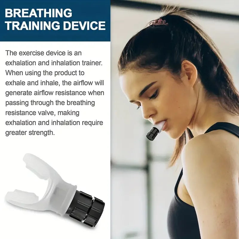 1Pcs Breathing Exercise For Lungs Portable Breath Fitness Exerciser Device Endurance Workout With Adjustable Resistances Sports