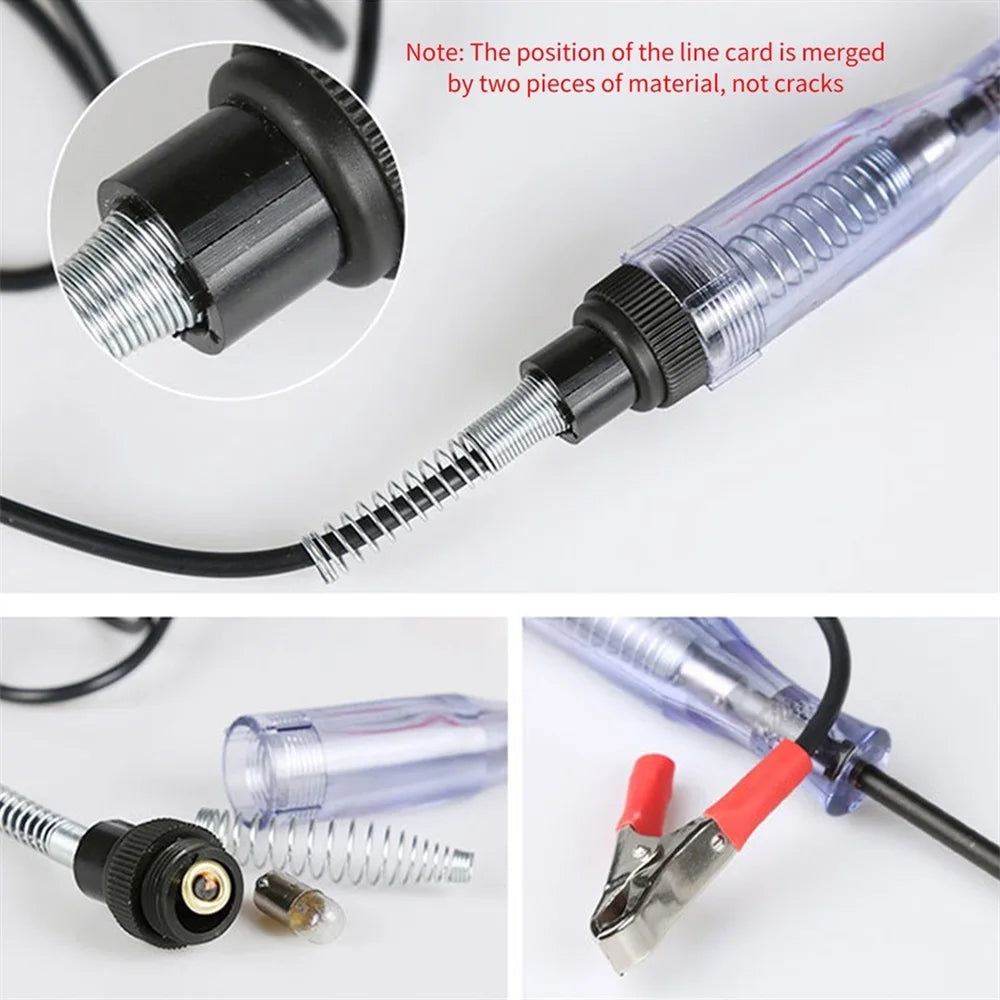 6V 12V 24V Auto Truck Voltage Circuit Tester DC Digital Display Long Probe Pen Light Bulb Automobile Diagnostic Tool Auto Repair