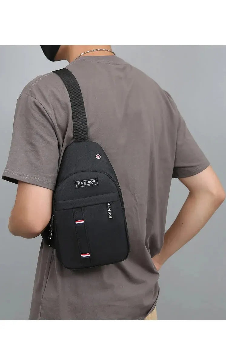 Chest Bag Men's One Shoulder Crossbody Bag Large Capacity Outdoor Sports And Leisure Fashion Small Shoulder Bag Large Capacit