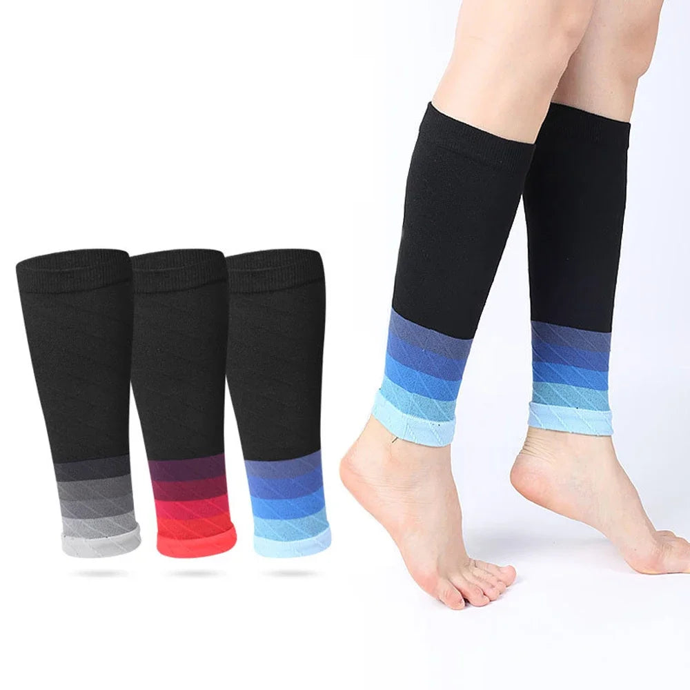 1Pair Sport Compression Calf Sleeves for Men & Women (20-30mmhg) - Footless Compression Socks for Shin Splints Running Cycling