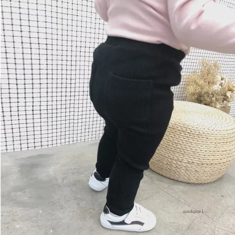 New Baby Girls Boys Leggings Cotton Big PP Pants Spring Autumn Kids Girl Pants Fashion High Waist Long Trousers Children's Pant