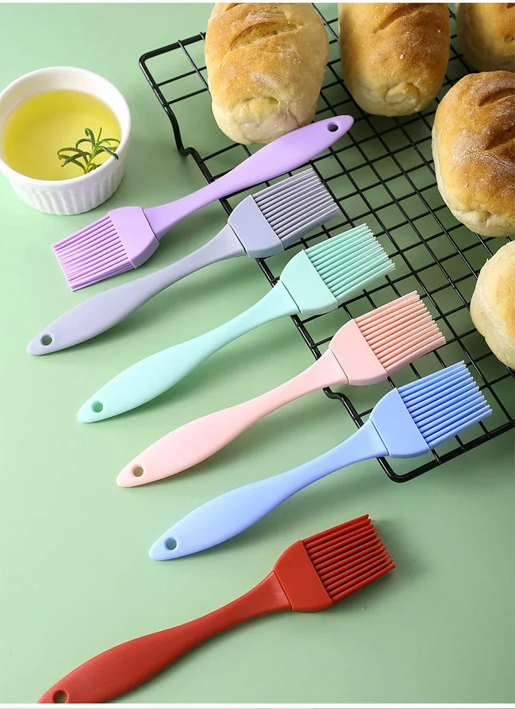 1PC Silicone Barbecue Brush Cooking Barbecue Heat Resistant Oil Brush Kitchen Supplies Stick Cake Tools Utensils Bbq Rill Utdoor