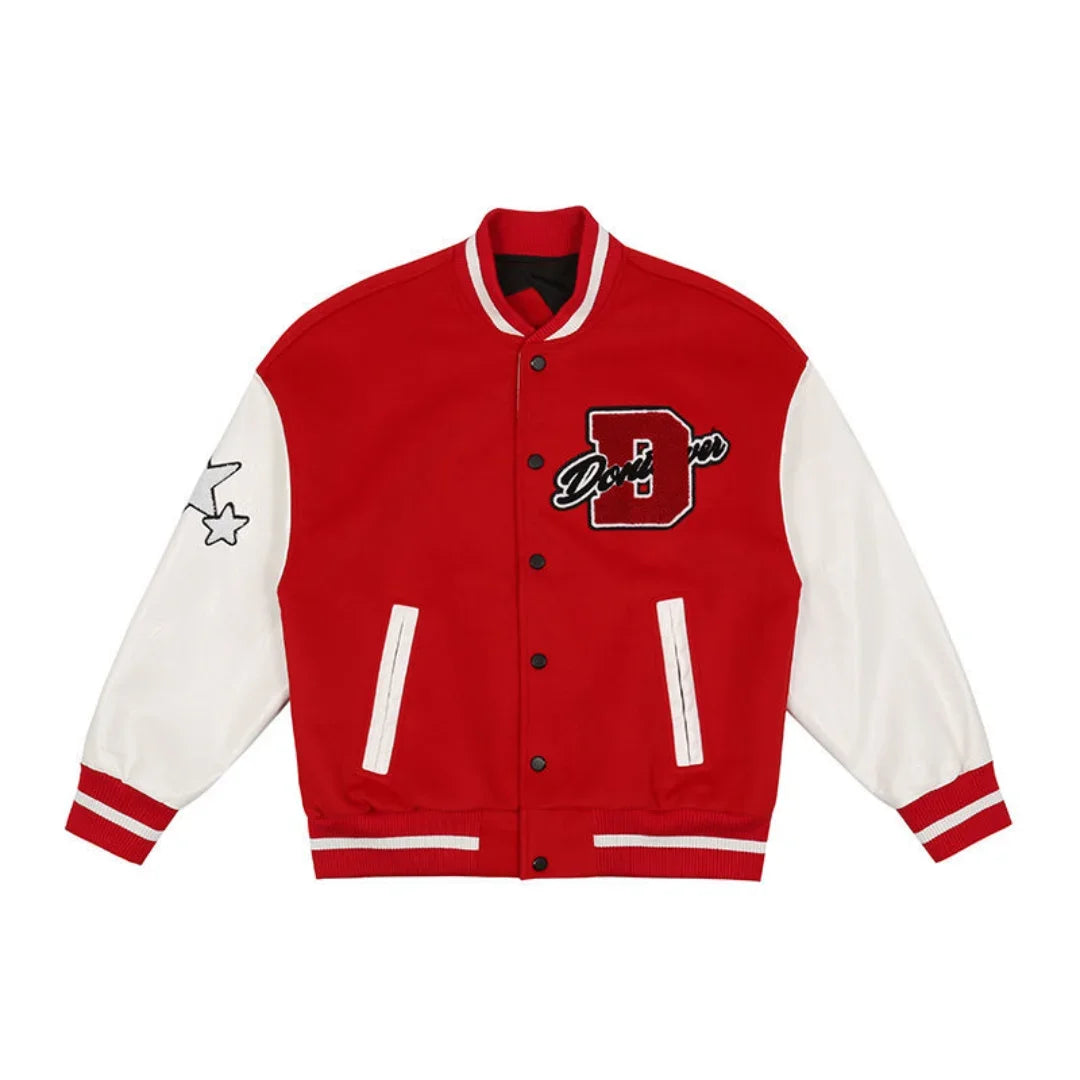 90 Street retro baseball uniform letter embroidery Y2K casual loose Joker high street coat couple Harajuku style sports