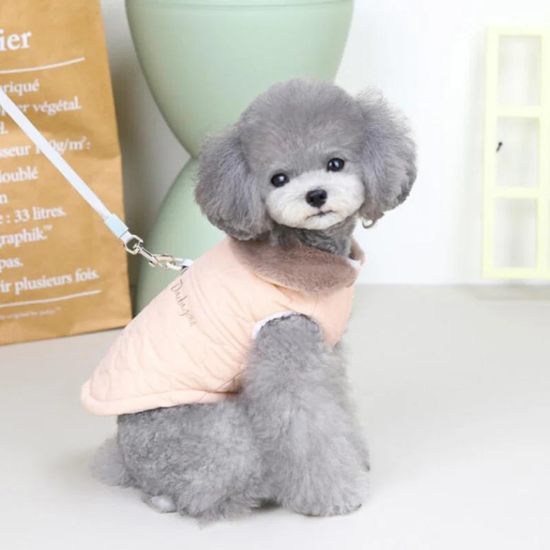 CDDMPET Waterproof Fur Collar Dog Jacket Winter Warm Fleece Dog Clothes for Small Dogs Puppy Pet Vest Chihuahua Yorkie Pug Coat