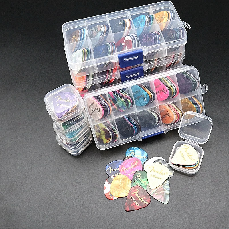 20&50&100 Pcs Acoustic Electric Guitar Picks Plectrum Celluloid Guitar Picks Accessories with Box Thickness 0.46mm-0.96mm