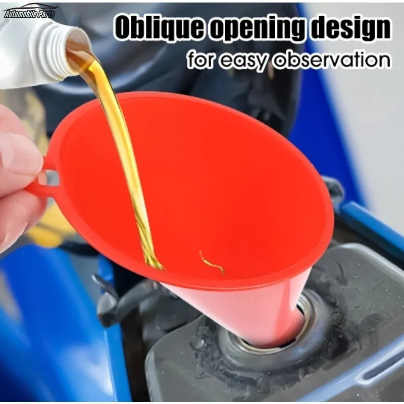 Plastic Engine Funnel Motorcycle Car Refueling Tools Splashproof Car Long Spout Oil Funnel Gasoline Fueling Tool Automotive Part