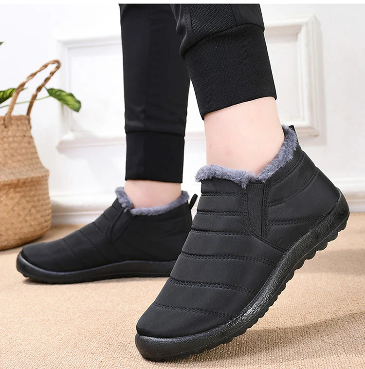 Boots Men Snow Outdoor Mens Fur Shoes Men's Winter Boots Hiking Ankle Boots Waterproof Men Shoes Work Shoes Footwear