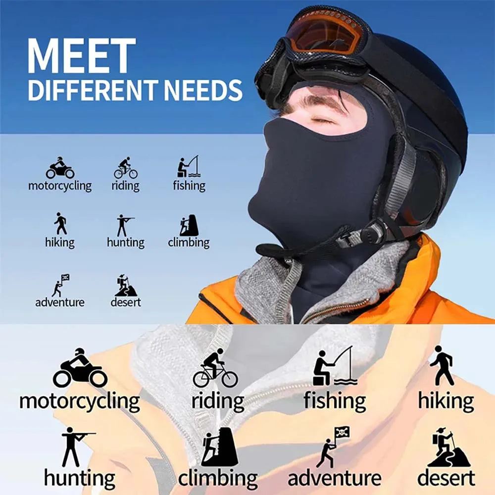 Men Bicycle Balaclava Full Face Mask Hiking Cycling Windproof Breathable Sun Protection Hat Motorcycle Helmet Liner Hat