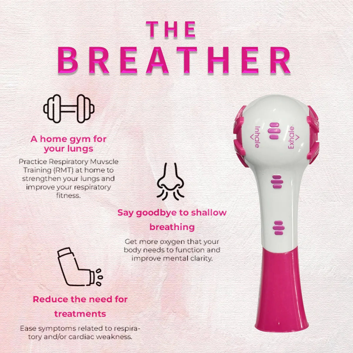 Portable breathing trainer Increases lung capacity Aerobic adjustable resistance exercisers quickly increase lung capacity