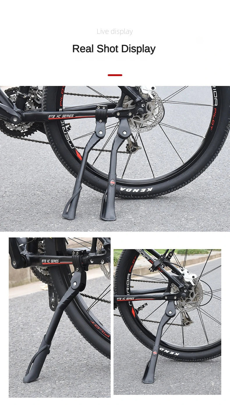 Bicycle Support Mountain Road Bike Aluminum Alloy Side Support Foot Support Double Hole Adjustable Support Cycling Equipment