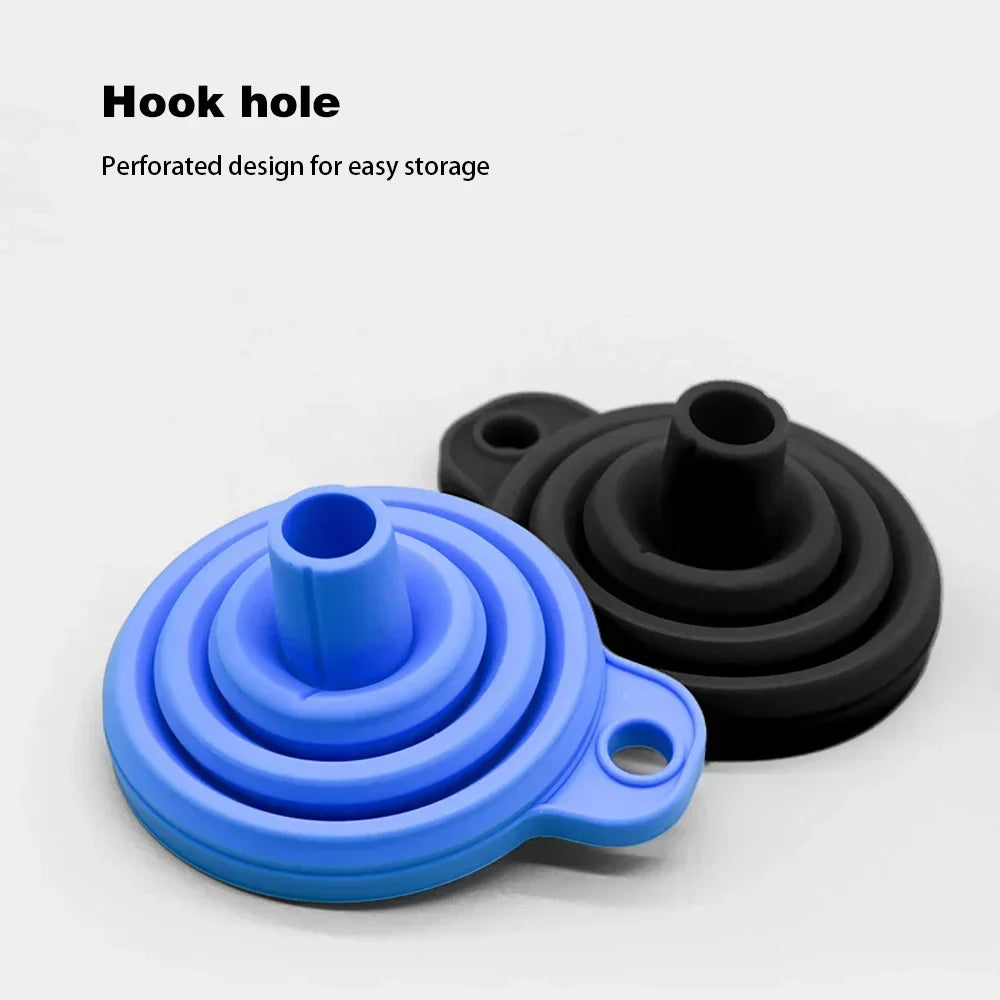 2Pcs Foldable Car Engine Funnel Silicone Liquid Funnel Washer Engine Oil Petrol Change Tools for Motorcycle Car Acesssories