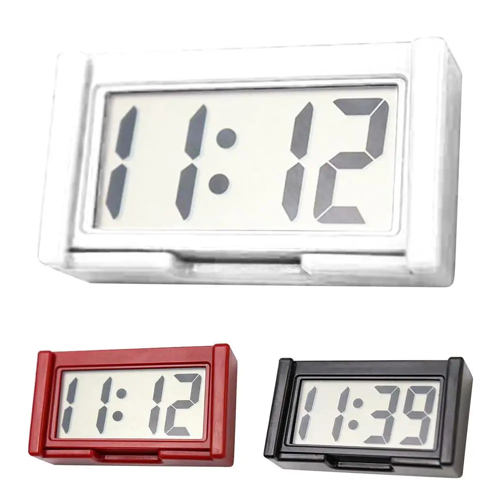 Mini Digital Clock Large Screen Car Dashboard Electronic Clock Self-adhesive Mini Clock Durable Car Clock For Truck Dashboard