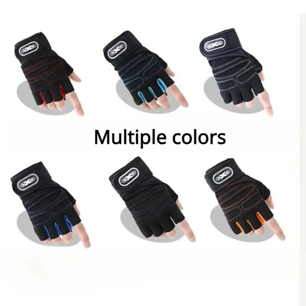 Gym Gloves Fitness Weight Lifting Wristband Gloves for Men Women Body Building Training Sports Exercise Cycling Glove Shockproof