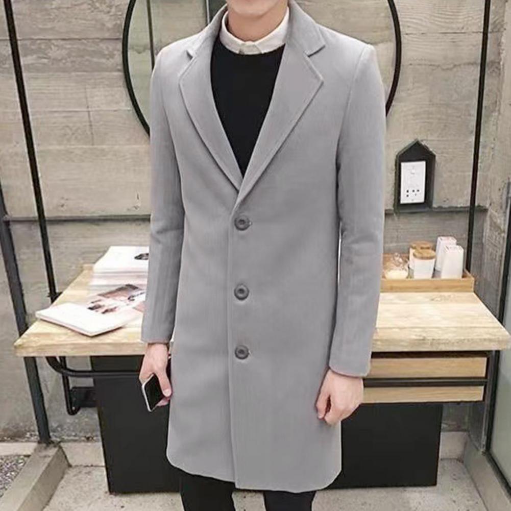 Men  Spring Trench Coat Korean Single-breasted Fashion Overcoat for Male Cardigan Long Windbreaker Streetwear Men Coat Outerwear