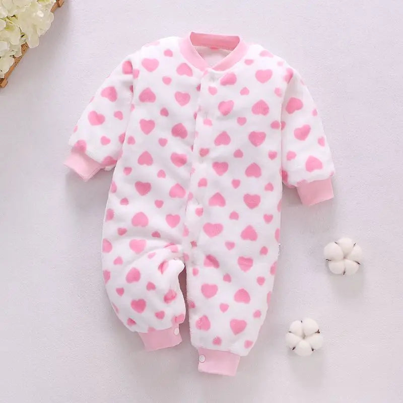 Newborn Baby Spring Winter Clothes Infant Jacket for Girls Jumpsuit for Boys Soft Flannel Bebe Romper Baby Clothes 0-18 Month