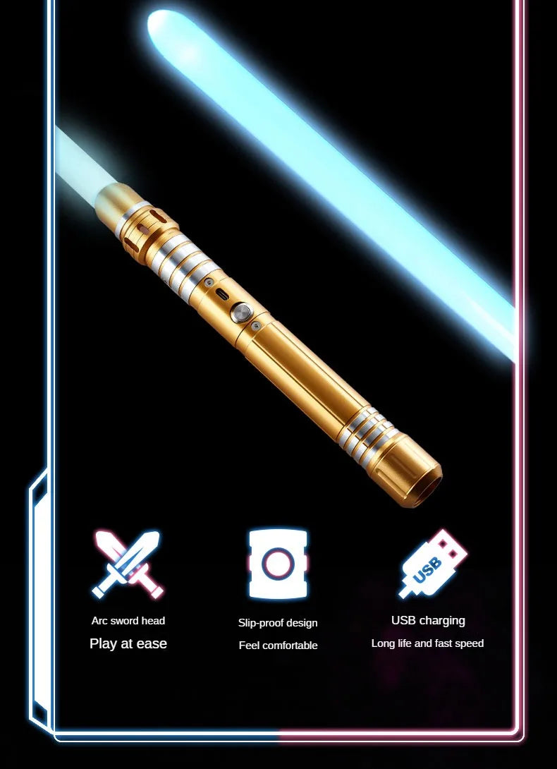 Lightsaber Metal Laser Sword Toys RGB Light Saber 7 Color Change Kids Soundfonts Force FX FOC Blaster Toys Jedi Laser Sword Gift