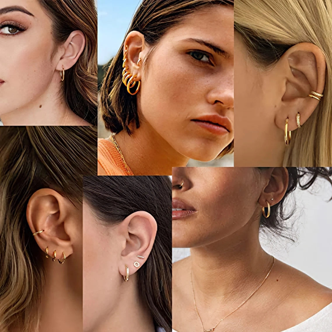 1 Pair Stainless Steel Hoop Earrings Women Men Gold Color Small Earrings Girl Jewelry Pendientes Mujer Aretes Cartilage Piercing