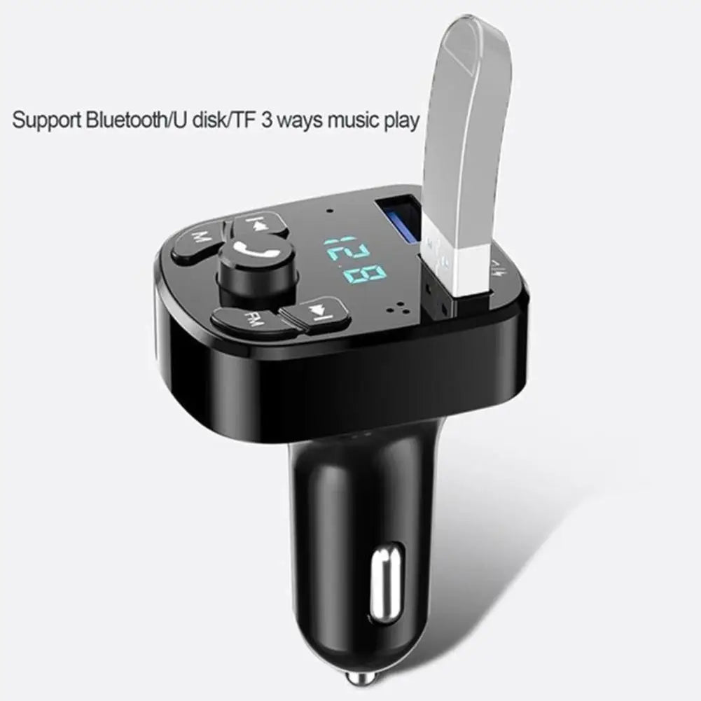 Car Bluetooth FM Transmitter 87.5-108 Mhz Audio Car Mp3 Player 5V Output USB Auto Car Fast Charge Electronic Accessories 12-24V