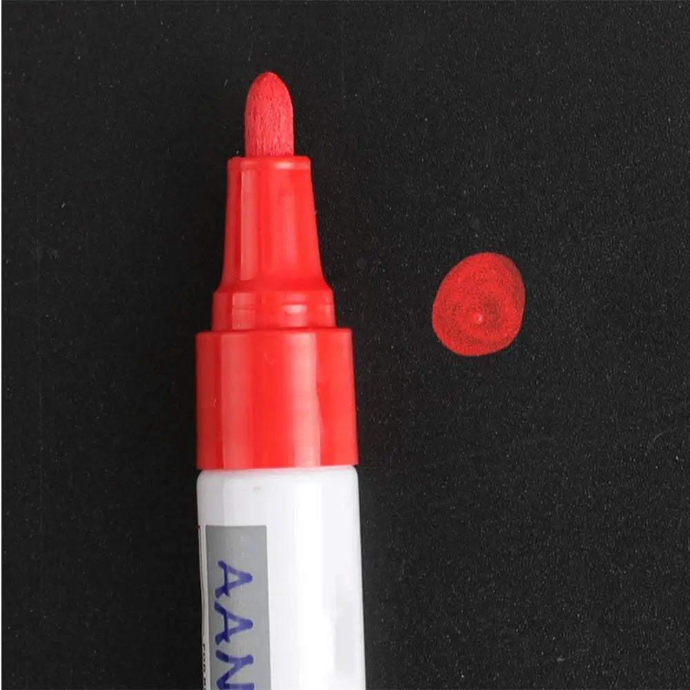 1pcs White Waterproof Cars Wheel Tire Oily Mark Pen Auto Rubber Tyre Paint Pen Cd Metal Permanent Paint Marker Graffiti Touch Up