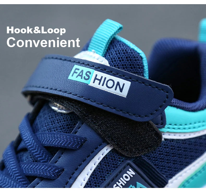 Kids' Sneakers Children Casual Sports Shoes for Boys Breathable Summer Mesh Kids Hook&Loop Students Girls School Running Shoes