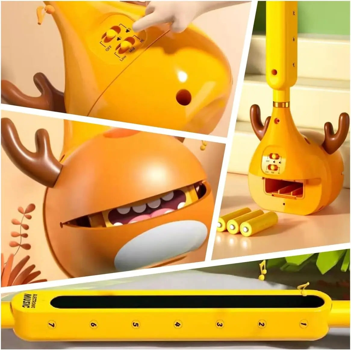 Otamatone Japanese Electronic Musical Instrument Portable Music Synthesizer Electric Tadpole Kawaii Educational Fun Gift