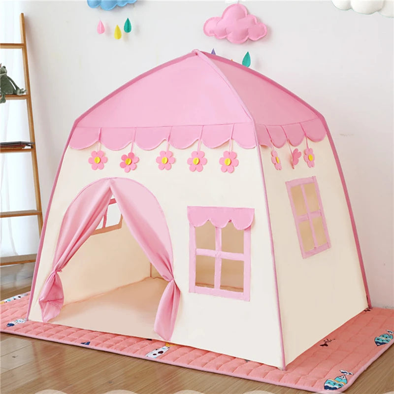 Children's Tent Indoor Outdoor Games Garden Tipi Princess Castle Folding Cubby Toys Tents Enfant Room House Teepee Playhouse