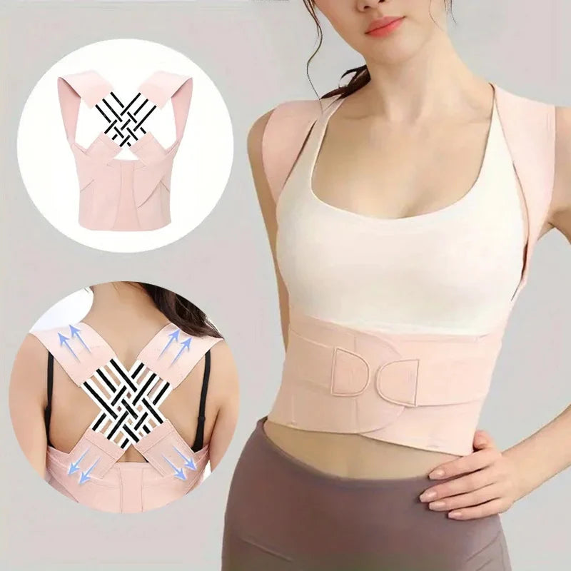 Posture Corrector Back Straightener Posture Fully Adjustable Shoulder Support Brace Used for Women and Men Middle Upper Spine